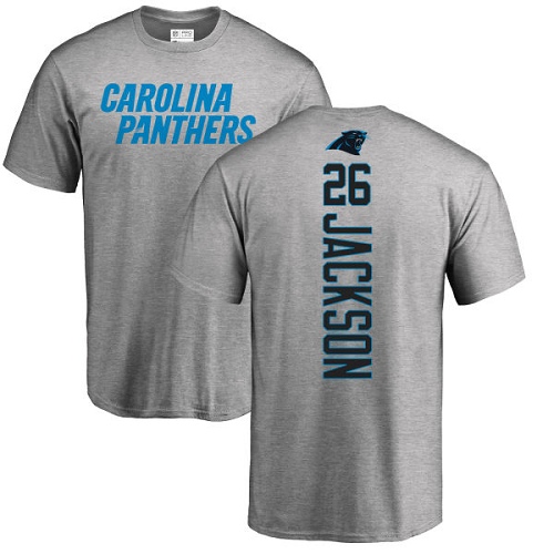 Carolina Panthers Men Ash Donte Jackson Backer NFL Football #26 T Shirt
